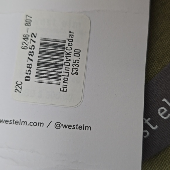 ❤️BUY 2 GET 1 FREE West Elm European Flax Linen Sheet Set,Cedar - Picture 8 of 10